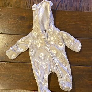 Cozy Grey Patterned Kids One Piece